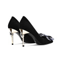 2019 High Heel Stiletto Women's Pumps Black Suede Leather x19-c149c Ladies Women custom Dress Shoes Heels For Lady